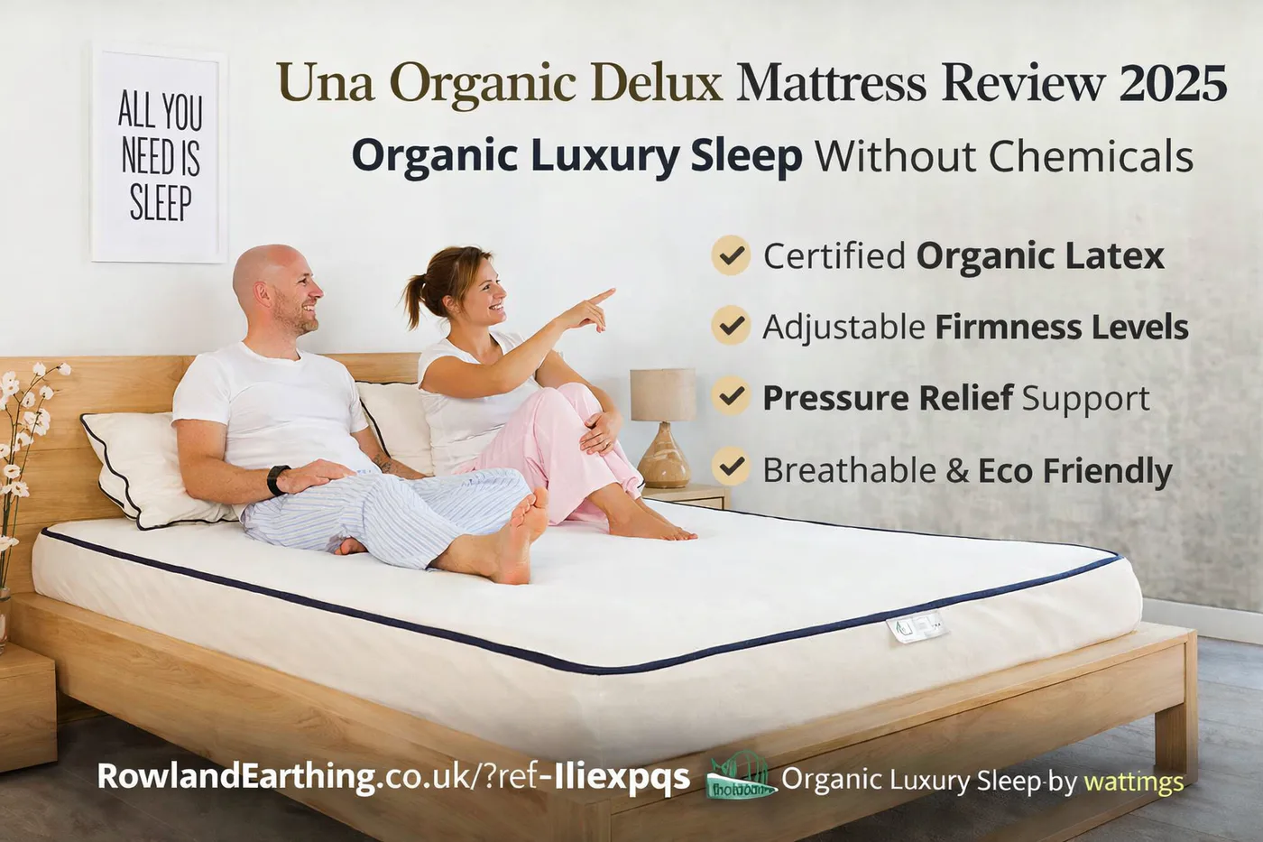 Una Organic Delux Organic Latex Mattress Natural Luxury Sleep