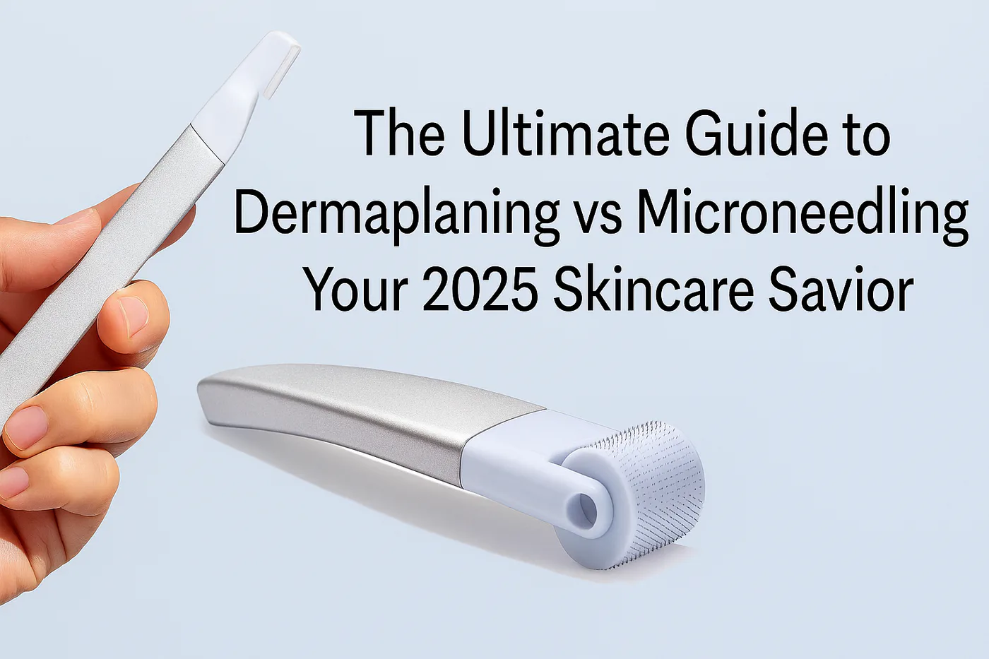 Comparison of StackedSkincare dermaplaning tool and microneedling tool for at-home skincare treatments