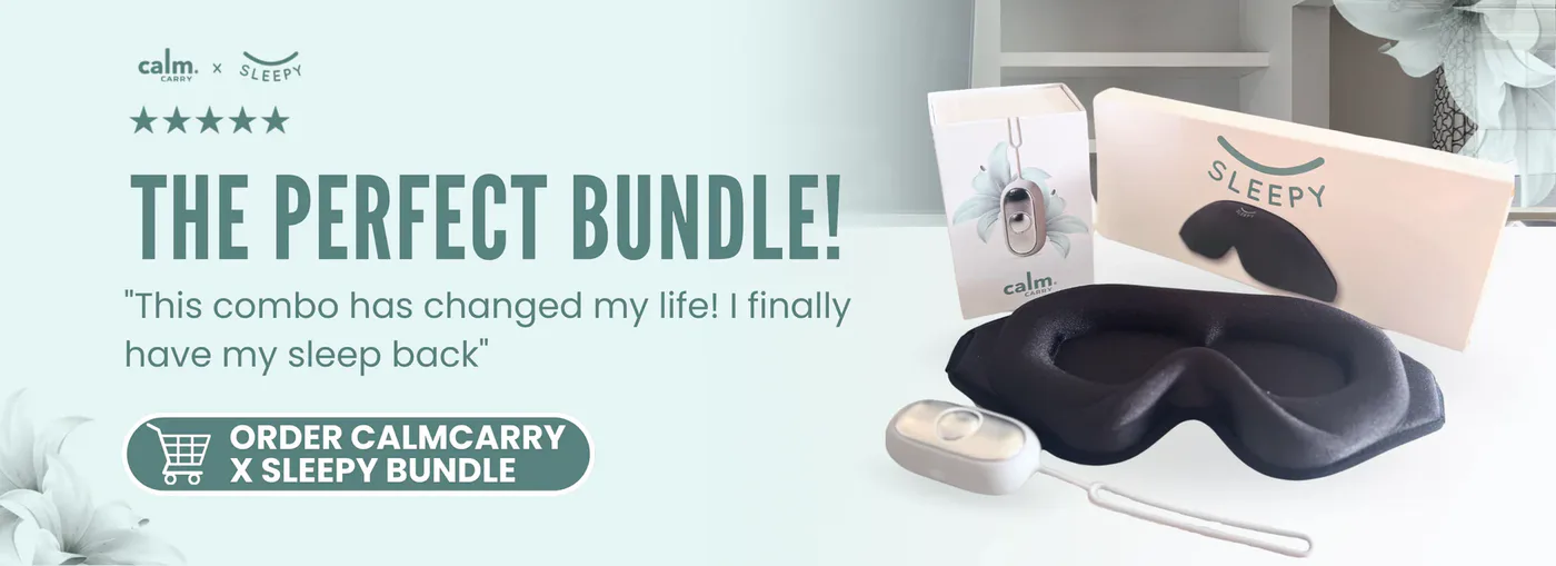 CalmCarry Sleep Aid and GlowCo sleep products for better rest and less stress