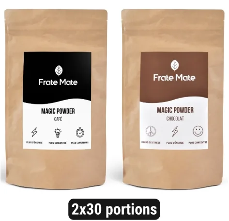 Frate Mate Magic Powder - Café + Chocolat Combo Pack | 2x30 Portions