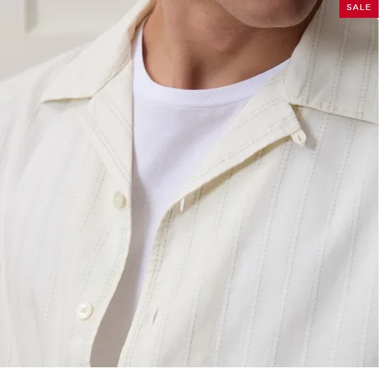 Brushed Poplin Camp Collar Shirt | Soft, Breathable & Relaxed Fit
