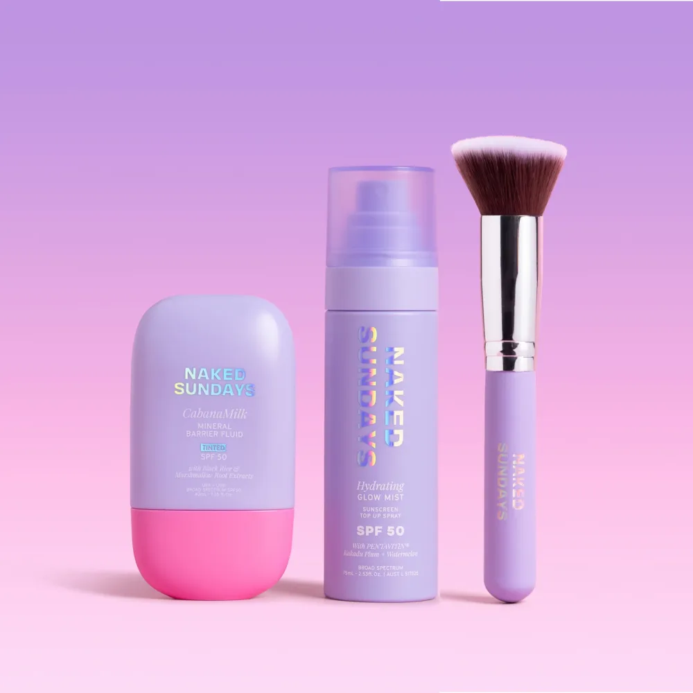 Naked Sundays - The Sunday Starter Kit: Milk, Buff, Mist (2-Step SPF Bundle)