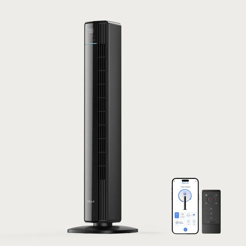 DELLA 42 Inch Smart Tower Fan - Ultra Quiet Bladeless Fan with Voice/APP/Remote Control